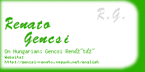 renato gencsi business card